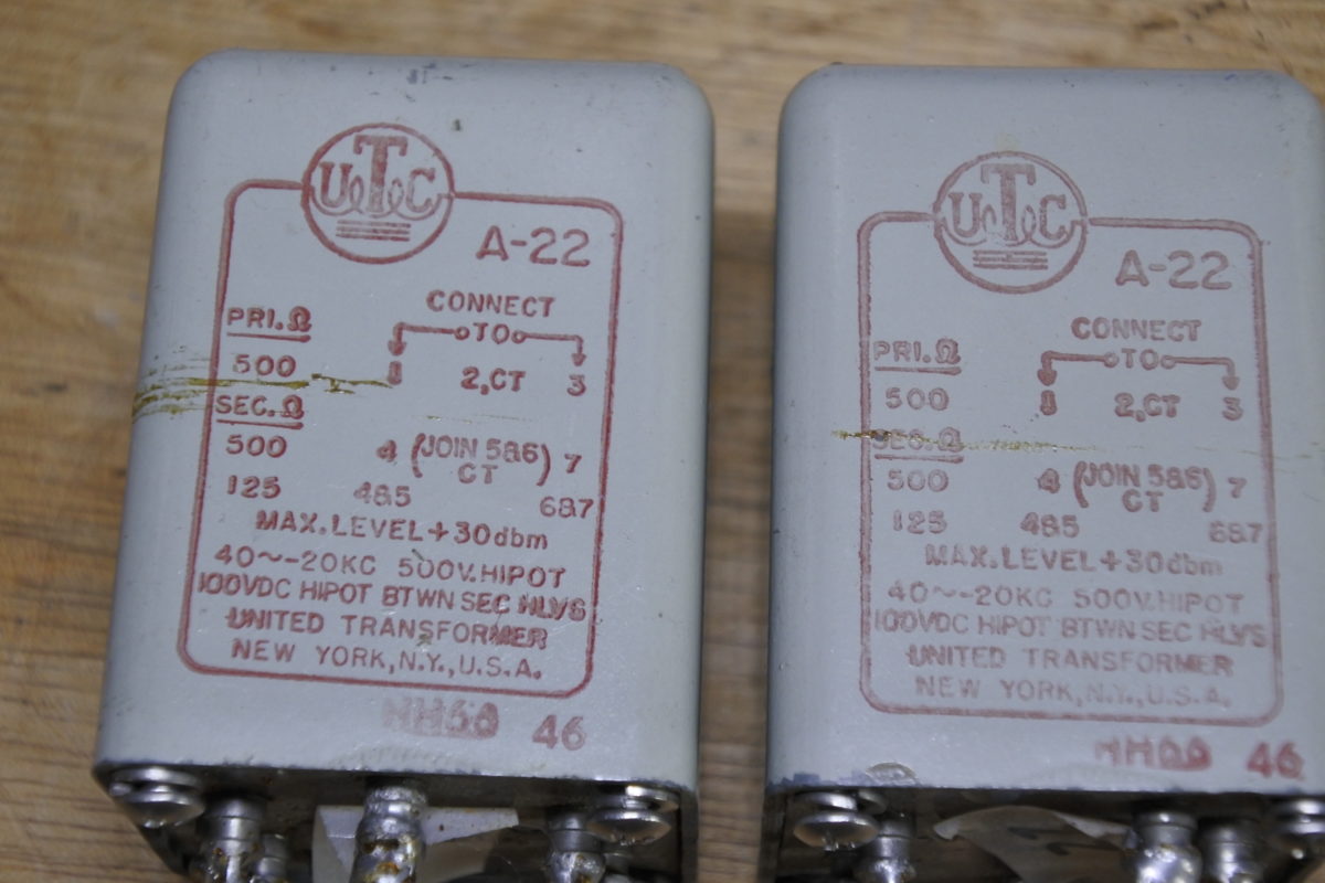 UTC  A-22  Input transformers　￥Sold out!!